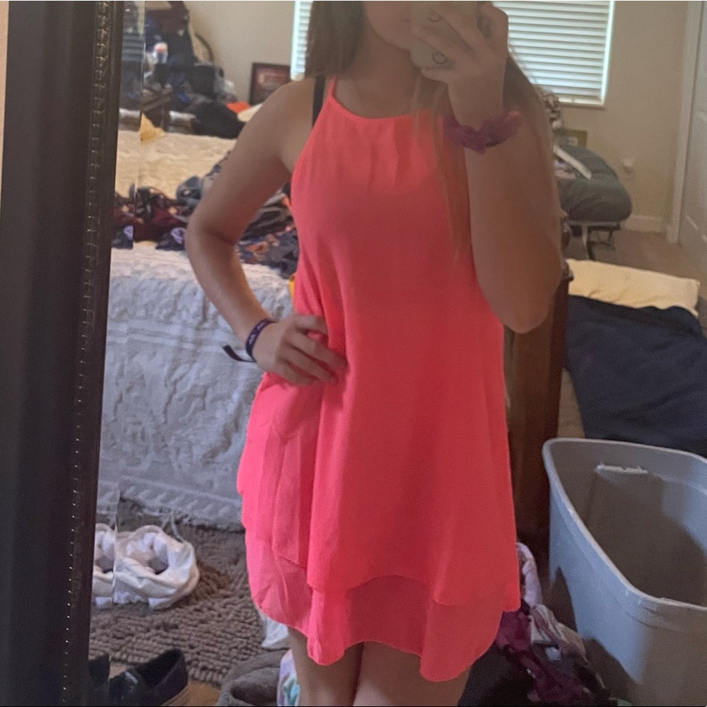 Medium Coral Beach cover up with open back